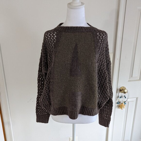 Mohair Blend Initial A sweater Size S from Italy NWOT - Picture 1 of 12